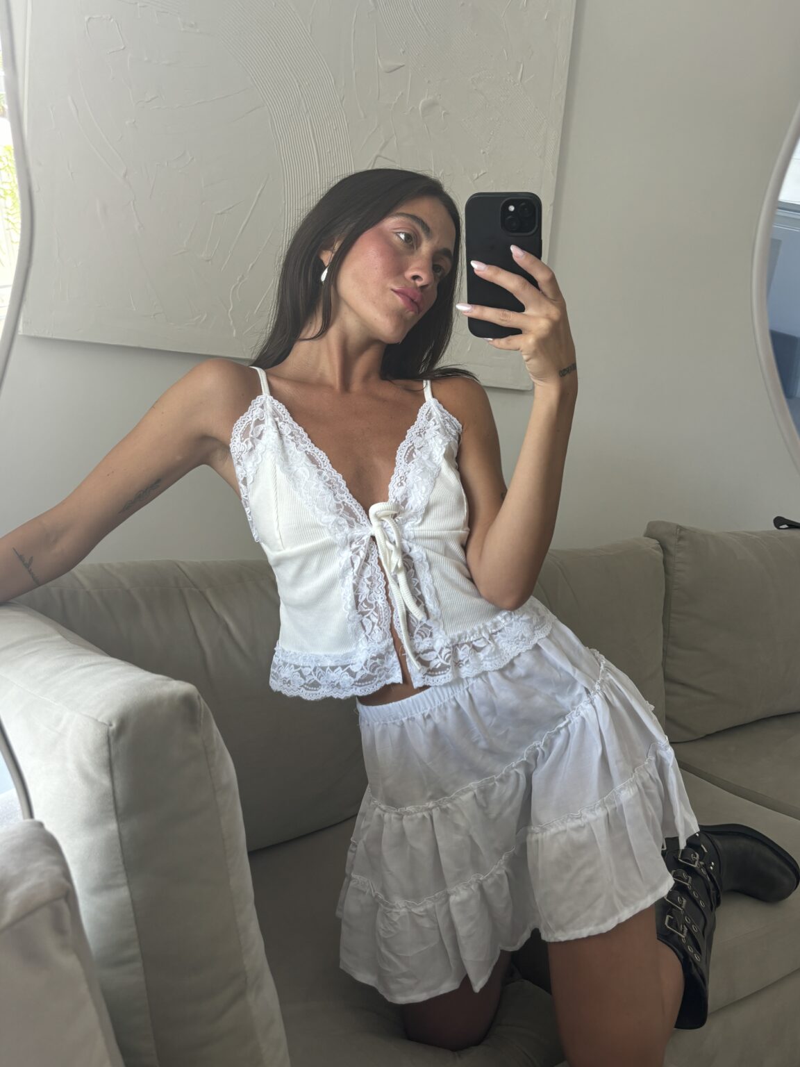 Falda Tejana Blanca - Imagen 2