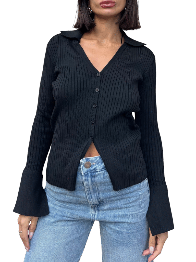 Sweater Cardigan Negro
