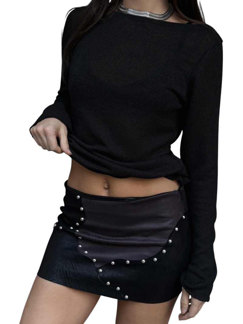 Falda Boho Negro